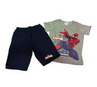 SPIDERMAN pigiama completino corto t-shirt +pantaloncino in cotone blu bambino