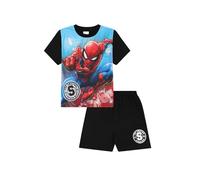 Spiderman Pigiama corto Marvel in cotone per ragazzi W23, Blu, 3-4 Years