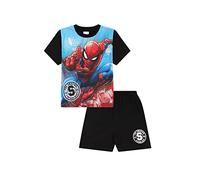 Spiderman Pigiama corto Marvel in cotone per ragazzi W23, Blu, 6-7 Years