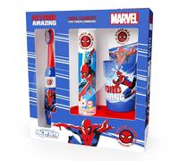 SPIDERMAN REGALO KIT IGIENE ORALE MR.WHITE SPAZZOLINO BICCHIERE E DENTIFRICIO