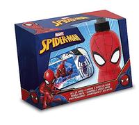 Spiderman - Set regalo per giochi d'acqua con shampoo per bagnoschiuma, dispenser 3D, 300 ml e gioco d'acqua