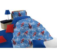 Spiderman, Trapunta Piumone Invernale Singolo, 1 Piazza, Blu, In Cotone, Marvel, Cm.170x260, Letto Cameretta
