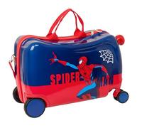 SPIDERMAN - Trolley per bambini, valigia con ruote, lucchetto di sicurezza, valigia leggera, 44 x 21 x 27 cm