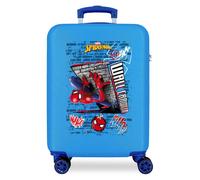 Joumma Marvel Spiderman Wall Crawler Valigia da cabina blu 38 x 55 x 20 cm Rigido 2 kg Chiusura a combinazione laterale ABS 2 kg 35 L Bagagli a mano