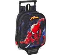 SPIDERMAN Zaino Asilo Con Carrello, Ideale per Bambini Di Diverse Età, Comodo E