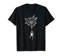 Spiderweb Love Spooky Design porta l'atmosfera palmata alla notte Maglietta
