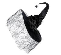 Spiderweb Witch Caps Per Adulti Wizard Halloween Party Sentieri Cloche Festival Copricapo Palcoscenico Accessori