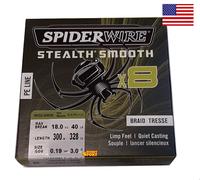 SPIDERWIRE 300 MT MOSS GREEN DIAM 0,19MM FILO TRECCIATO STEALTH SMOOTH 8FILI USA