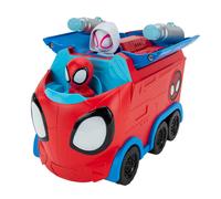 SPIDEY AND FRIENDS- Web Spinning Hauler-Veicolo trasformabile 3 in 1 da 20 cm-Giocattoli con i Tuoi amichevoli Spideys di quartiere, SNF0081