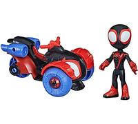 Hasbro Spidey e i Suoi Fantastici Amici - Miles Morales e Techno-Racer, action figure e veicolo, per bambini dai 3 anni in su