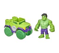 SPIDEY AND HIS AMAZING FRIENDS Marvel Hasbro, action figure di Hulk e veicolo Smash Truck, giocattolo per età prescolare, per bambini dai 3 anni in su, Multicolore