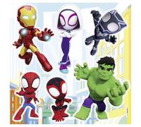 Spidey and His Amazing Friends on Adventures - Adesivo da parete Marvel - Dimensioni 33 x 33 cm - autoadesivo