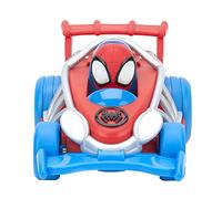 Spidey and his Amazing Friends- Webbed Wheelie Pull Back Vehicle-Caratteristiche Built Super Hero-Giocattoli con i Tuoi amichevoli Spidey, Colore Rosso e Blu, SNF0015