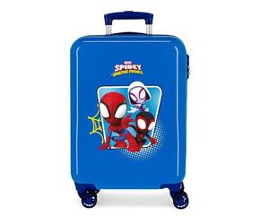 Spidey Blu Valigia Cabina 55cm ABS Rigida Trolley Bambini Bagaglio a mano 4Ruote