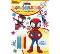 Spidey. Coloriamo con i pennarelli. Super album. Ediz. a colori. Con 4 pennarelli