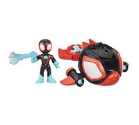Spidey e i suoi fantastici amici Marvel Water-Webs Spin Dolphin Dolphin 3 pollici (7,6 cm) Sottomarino e giocattoli per acqua Super Hero Submarine e