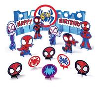 Spidey & Friends - Centrotavola per feste in carta, 10,7 cm - 26,4 cm, design assortito, 1 set da 15 pezzi