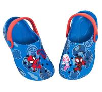 Spidey and His Amazing Friends Spiderman, zoccoli sandali con ciondoli distintivi estivi con cinturino alla caviglia scarpe da spiaggia, Blu, 23 EU