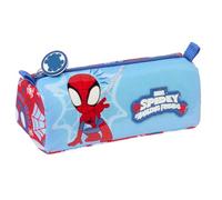SPIDEY RESCUE - Astuccio con cerniera e scomparto, astuccio per bambini, ideale per bambini in età scolastica, comodo e versatile, qualità e resistenza, 21 x 7 x 8 cm, Rosso/blu, M, Casual