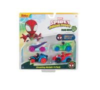 Spidey Set 4 veicoli Dino Webs in Metallo Auto Diecast 8 cm