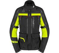 Spidi 4 Season V3 H2Out impermeabile Giacca tessile moto da donna, nero-grigio-giallo, taglia 2XL per maschi