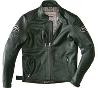 Spidi Clubber Giacca in pelle motociclistica, verde, taglia 48 per maschi