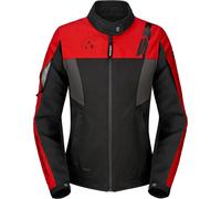 Spidi Corsa H2Out impermeabile Giacca tessile moto da donna, nero/rosso, Taglia S
