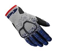 SPIDI CROSS KNIT-Blu- M con Touchscreen Capacitivo e Imbottiture Protettive, Guanti da Moto Resistenti all'Abrasione e Traspiranti