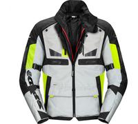 Spidi Crossmaster, giacca in tessuto H2Out M male Grigio Chiaro/Nero/Giallo Fluo