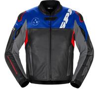Spidi DP Progressive Giacca di pelle da moto, nero-blu, taglia 54 per maschi