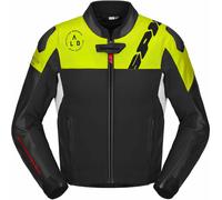 Spidi DP Progressive Hybrid Giacca di pelle da moto, nero-giallo, taglia 58 per maschi