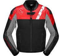Spidi DP-Progressive Hybrid, giacca in pelle e tessuto 46 male Nero/Rosso/Bianco/Grigio