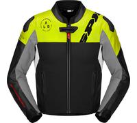 Spidi DP-Progressive Hybrid, giacca in pelle e tessuto 58 male Nero/Giallo Fluo/Bianco/Grigio