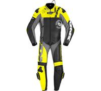 Spidi DP-Progressive Pro, tuta in pelle 1pz. perforata 48 male Nero/Giallo Fluo/Grigio