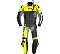 Spidi DP-Progressive Tour, tuta in pelle 2pz. 46 male Nero/Giallo Fluo/Grigio