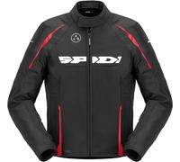 Spidi Dragon H2OUT Giacca tessile da motocicletta impermeabile, nero/rosso, Taglia S