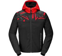 Spidi Evo Sport Felpa con cappuccio da moto, nero/rosso, Taglia 3XL