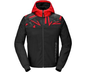 Spidi Evo Sport Felpa con cappuccio da moto, nero-rosso, taglia M per maschi