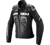Spidi Evorider 2 Giacca di pelle moto da donna, Bianco/nero, Taglia 48