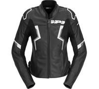 Spidi Giacca in pelle da moto Evorider 3 Donna Nero/Bianco Taglia 44