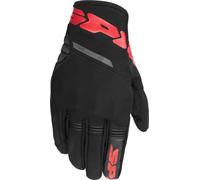 Spidi Flash H2OUT Guanti da motociclista femminile, nero-rosso, taglia XL per donne