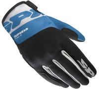 Spidi Flash-KP Tex Guanti da moto da donna, nero/bianco/blu, Taglia M