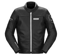 Spidi Genesis Giacca in pelle per moto, nero-bianco, taglia 48 per maschi