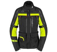 Spidi 4 Season V3 H2Out impermeabile Giacca tessile moto da donna, nero/grigio/giallo fluo, Taglia S