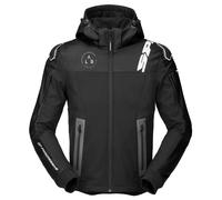 Spidi Warrior Felpa con cappuccio da moto, Bianco/nero, Taglia XXL