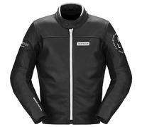 Spidi Genesis Giacca in pelle per moto, Bianco/nero, Taglia 46