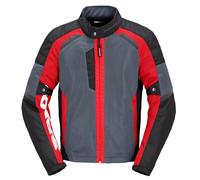 Spidi Tek Net Giacca Moto, nero/grigio/rosso, Taglia M