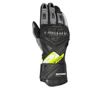 Spidi Carbo Fit Guanti da moto, nero/grigio/giallo, Taglia 2XL