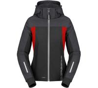 Spidi H2Out II impermeabile Felpa con cappuccio da moto da donna, nero-rosso, taglia XL per donne