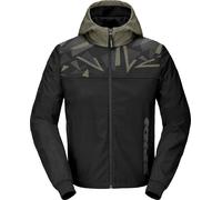 Spidi Evo Sport Felpa con cappuccio da moto, nero-verde, taglia L per maschi